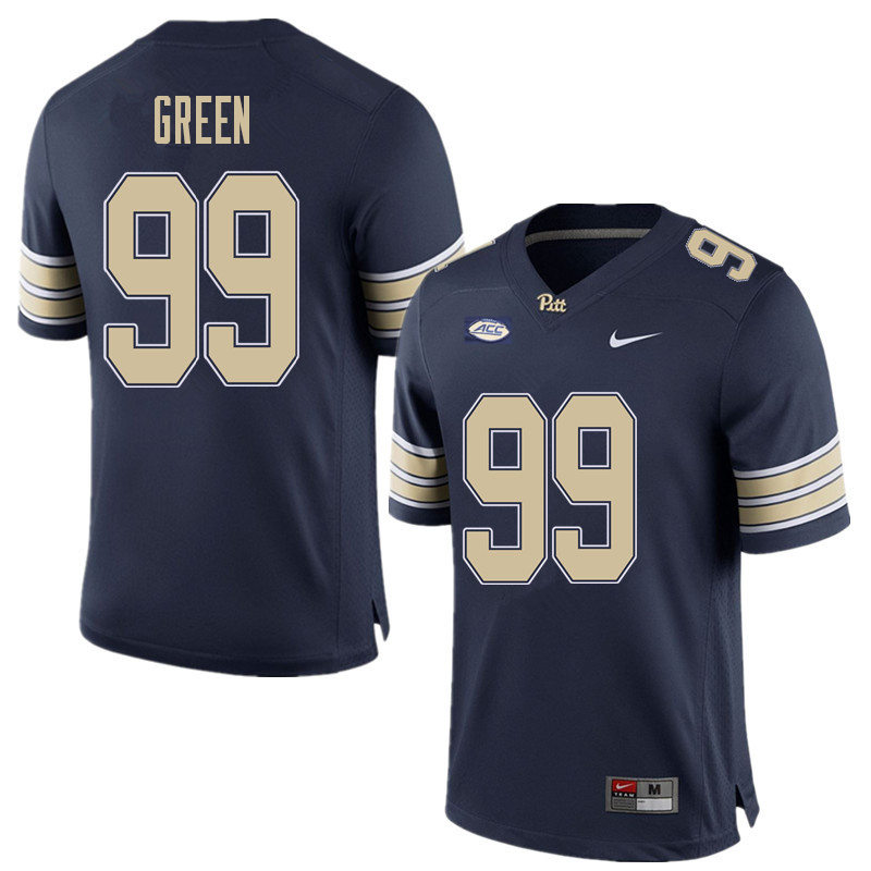 Mens Pittsburgh Panthers #99 Hugh Green Nike 2017 Navy College Football Jersey