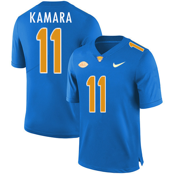 Mens Pittsburgh Panthers #11 Bangally Kamara Nike 2020 Royal College Football Game Jersey