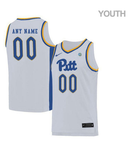 Youth Pittsburgh Panthers Custom Nike 2019 White College Basketball Game Jersey