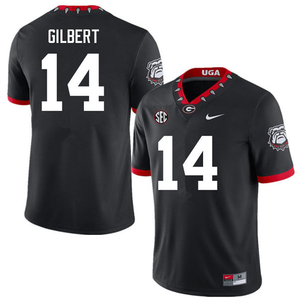 Mens Georgia Bulldogs #14 Arik Gilbert Nike 2020 Black College Football Game Jersey