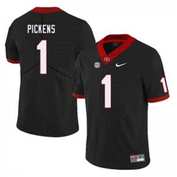 Mens Georgia Bulldogs #1 George Pickens Nike Black Football Jersey