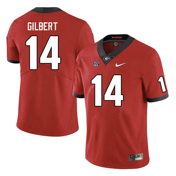 Mens Georgia Bulldogs #14 Arik Gilbert Nike Red Home Game Football jersey