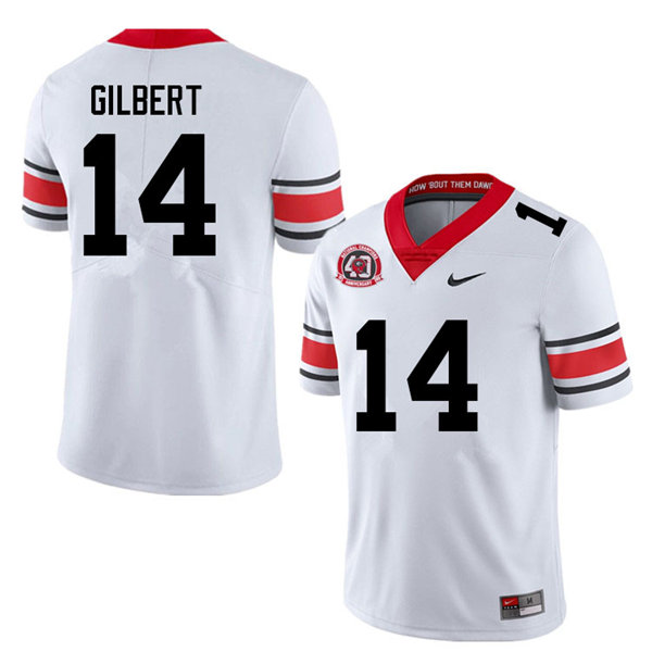 Mens Georgia Bulldogs #14 Arik Gilbert Nike 40th anniversary white alternate football jersey