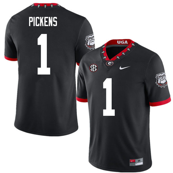 Mens Georgia Bulldogs #1 George Pickens Nike 2020 Black College Football Game Jersey