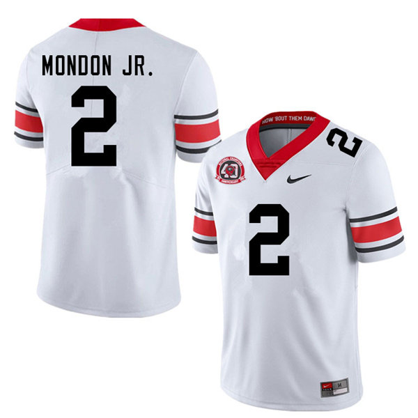 Mens Georgia Bulldogs #2 Smael Mondon Jr. Nike 40th anniversary white alternate football jersey