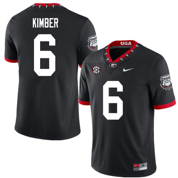 Mens Georgia Bulldogs #6 Jalen Kimber Nike 2020 Black College Football Game Jersey