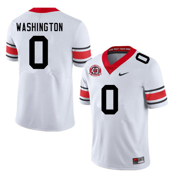 Mens Georgia Bulldogs #0 Darnell Washington Nike 40th anniversary white alternate football jersey