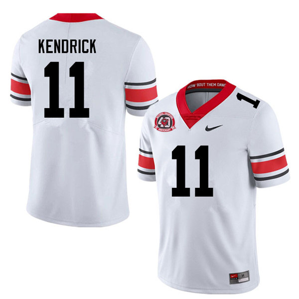 Mens Georgia Bulldogs #11 Derion Kendrick Nike 40th anniversary white alternate football jersey