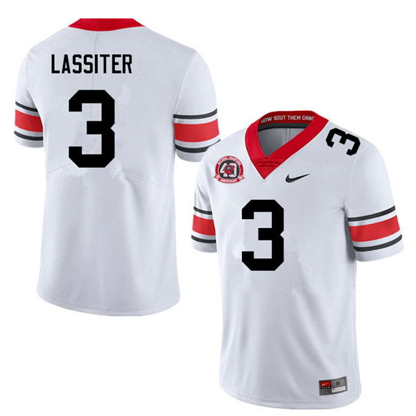 Mens Georgia Bulldogs #3 Kamari Lassiter Nike 40th anniversary white alternate football jersey