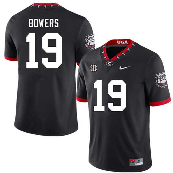Mens Georgia Bulldogs #19 Brock Bowers Nike 2020 Black College Foootball Game Jersey