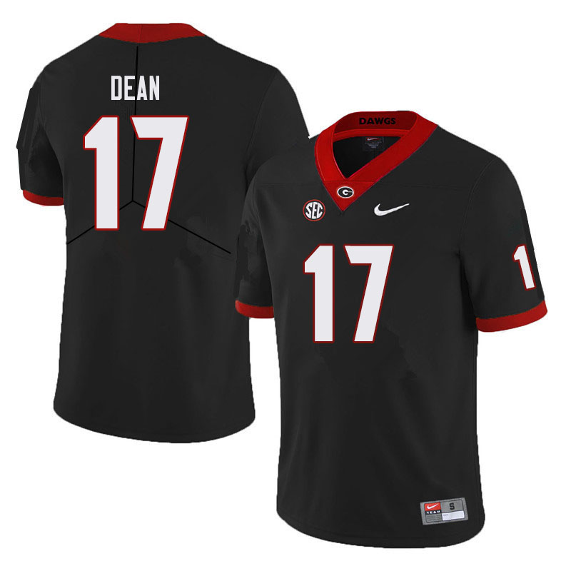 Mens Georgia Bulldogs #17 Nakobe Dean Nike Black Football Jersey 