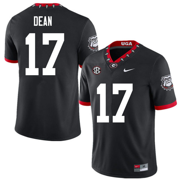 Mens Georgia Bulldogs #17 Nakobe Dean Nike 2020 Black College Football Game Jersey