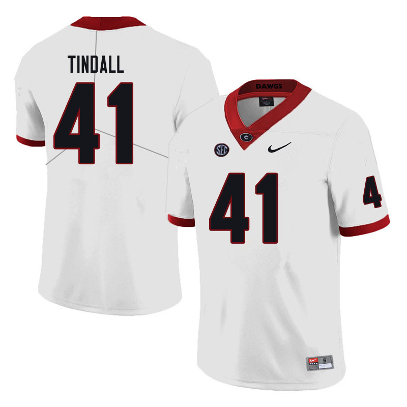 Mens Georgia Bulldogs #41 Channing Tindall Nike White Football Jersey 