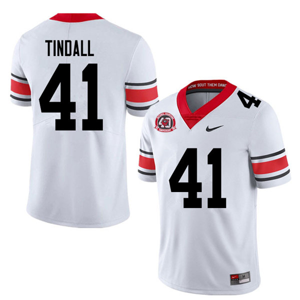 Mens Georgia Bulldogs #41 Channing Tindall Nike 40th anniversary white alternate football jersey