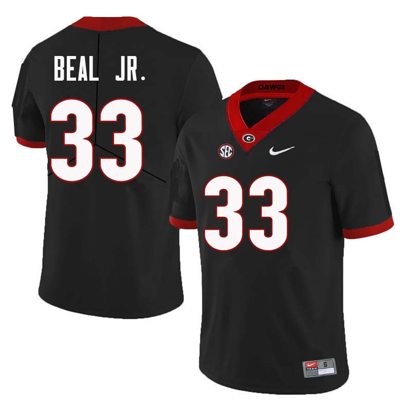 Mens Georgia Bulldogs #33 Robert Beal Jr. Nike Black Football Jersey 