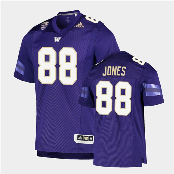 Mens Washington Huskies #88 Ty Jones Adidas 2020 Purple College Football Jersey