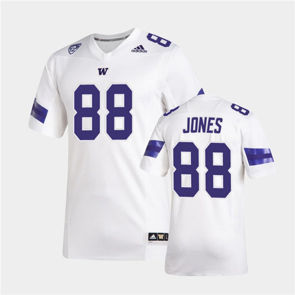 Mens Washington Huskies #88 Ty Jones Adidas 2020 White College Football Jersey