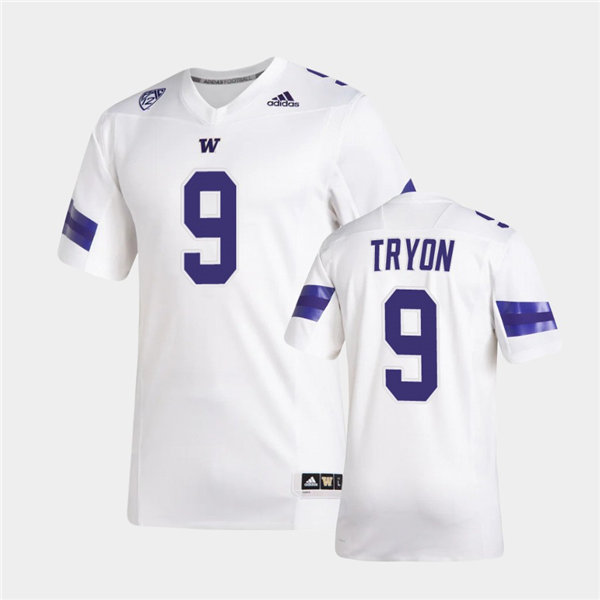 Mens Washington Huskies #9 Joe Tryon Adidas 2020 White College Football Jersey