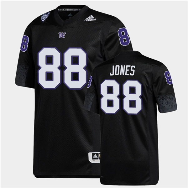 Mens Washington Huskies #88 Ty Jones Adidas 2020 Black College Football Jersey