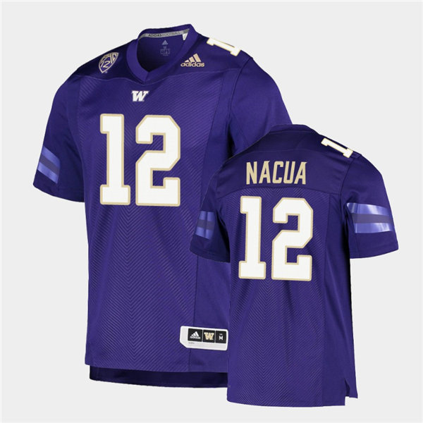 Mens Washington Huskies #12 Puka Nacua Adidas 2020 Purple College Football Jersey