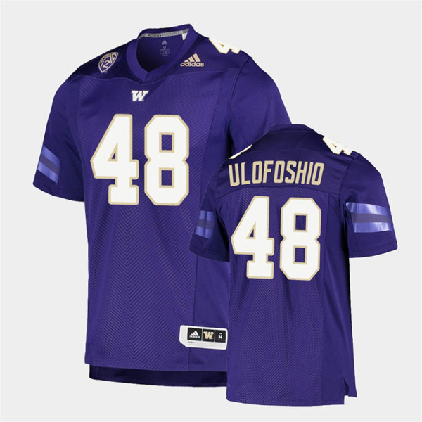 Mens Washington Huskies #48 Edefuan Ulofoshio Adidas 2020 Purple College Football Jersey