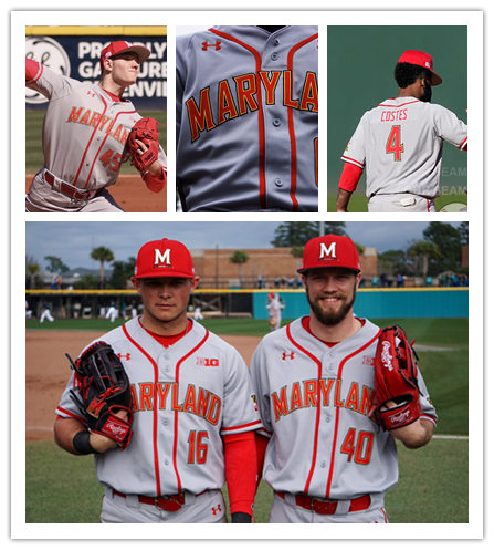 Mens Maryland Terrapins Custom Matthew Shaw Nick Dean Ryan Ramsey Jason Savacool Under Armour Grey Baseball Jersey