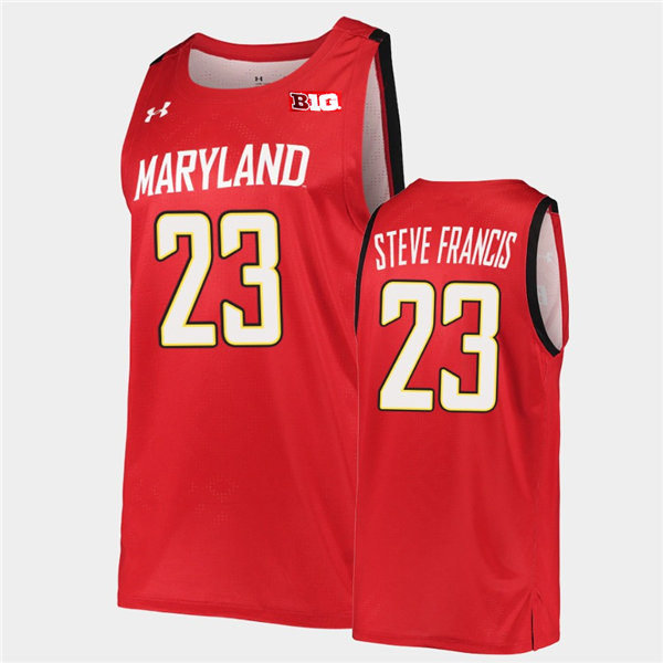 Mens Maryland Terrapins #23 Steve Francis Under Armour Red College Basketball Game Jersey