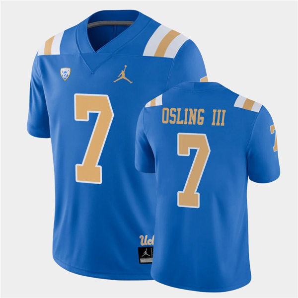 Mens UCLA Bruins #7 Mo Osling III 2021 Jordan Blue College Football Game Jersey