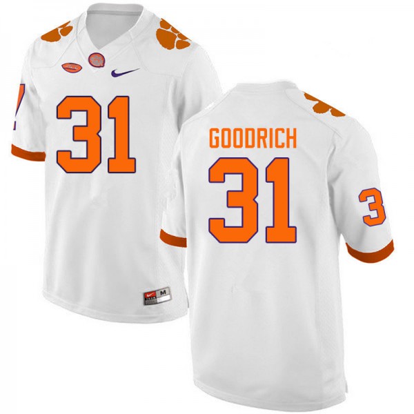 Mens Clemson Tigers #31 Mario Goodrich Nike White College Football Jersey 