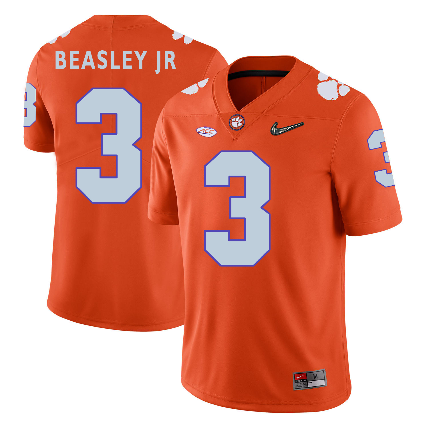 Mens Clemson Tigers #3 Vic Beasley Jr. Nike Orange College Football Game Jersey