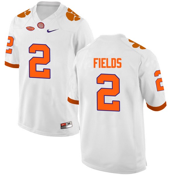 Mens Clemson Tigers #2 Mark Fields Nike White College Football Jersey 