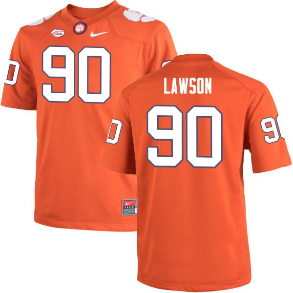 Mens Clemson Tigers #90 Shaq Lawson Nike Orange College Football Game Jersey