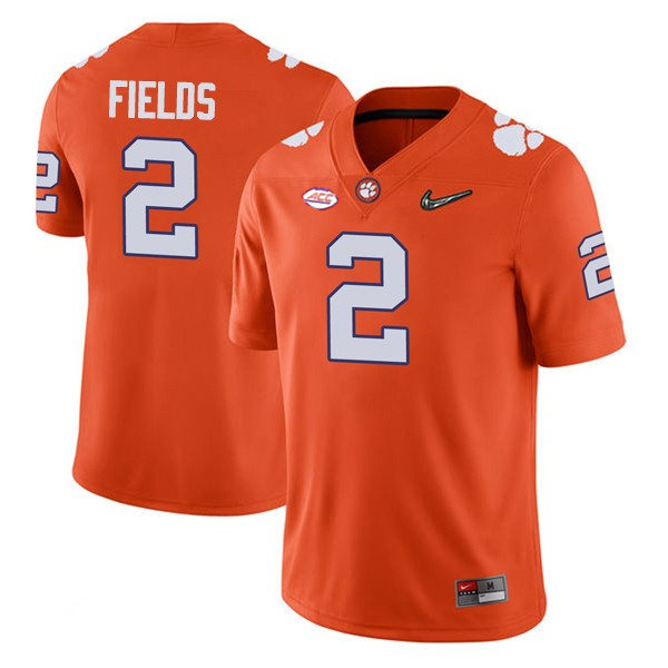 Mens Clemson Tigers #2 Mark Fields Nike Orange College Football Game Jersey