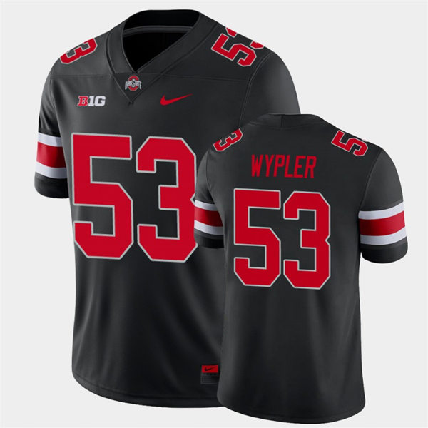 Mens Ohio State Buckeyes #53 Luke Wypler Nike Blackout College Football Game Jersey