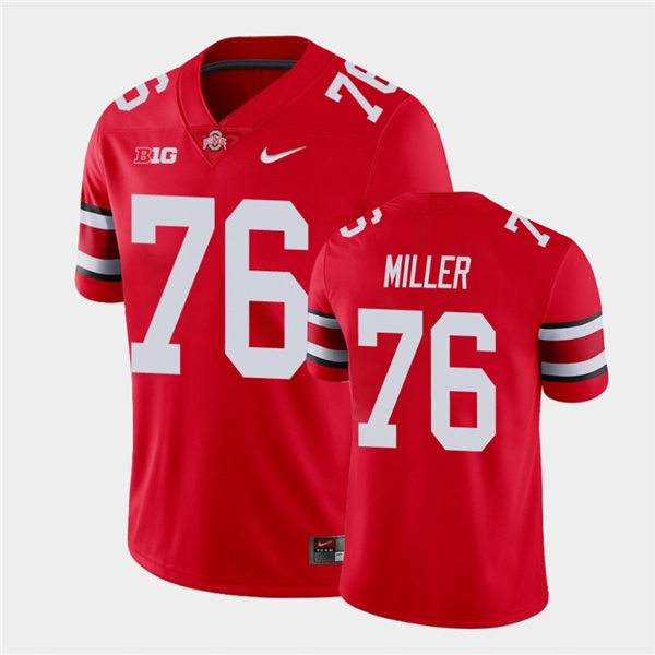 Mens Ohio State Buckeyes #76 Harry Miller Nike Scarlet College Football Game Jersey