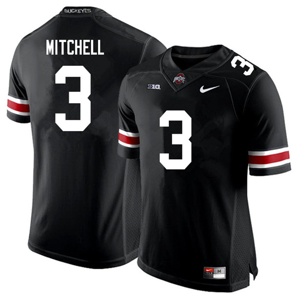 Mens Ohio State Buckeyes #3 Teradja Mitchell Nike Black White College Football Jersey