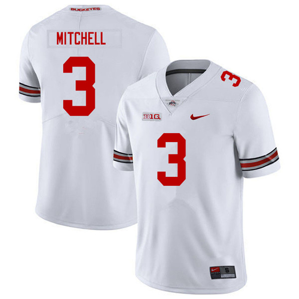 Mens Ohio State Buckeyes #3 Teradja Mitchell Nike White College Football Game Jersey