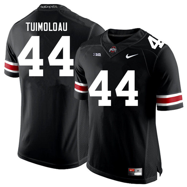 Mens Ohio State Buckeyes #44 J.T. Tuimoloau Nike Black White College Football Jersey