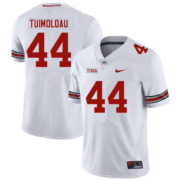 Mens Ohio State Buckeyes #44 J.T. Tuimoloau Nike White College Football Game Jersey