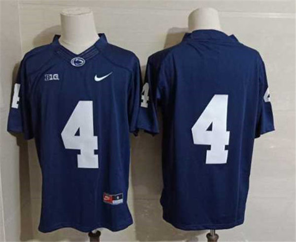 Mens Penn State Nittany Lions #4 Kalen King Nike Navy College Football Game Jersey 