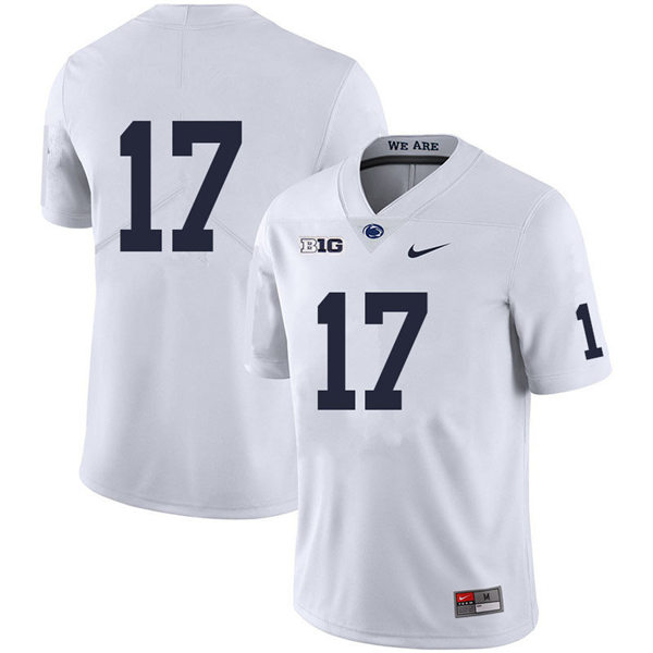 Mens Penn State Nittany Lions #17 Mason Stahl Nike White College Football Game Jersey