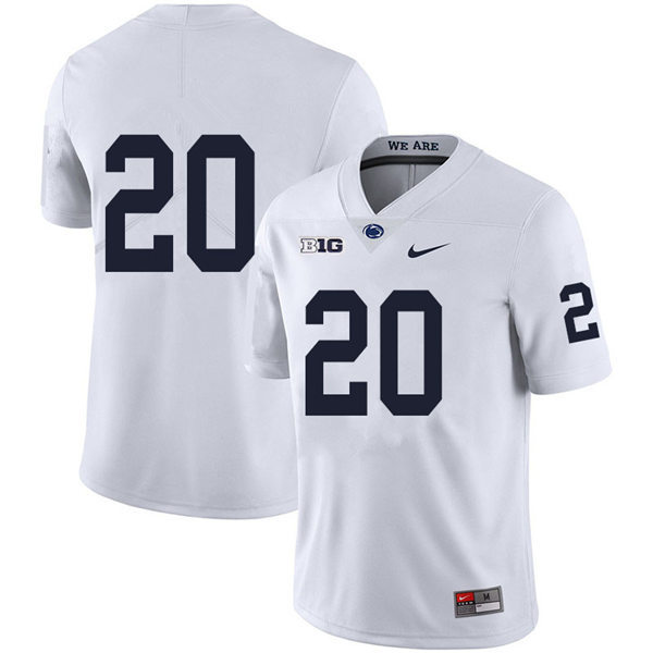 Mens Penn State Nittany Lions #20 Adisa Isaac Nike White College Football Game Jersey