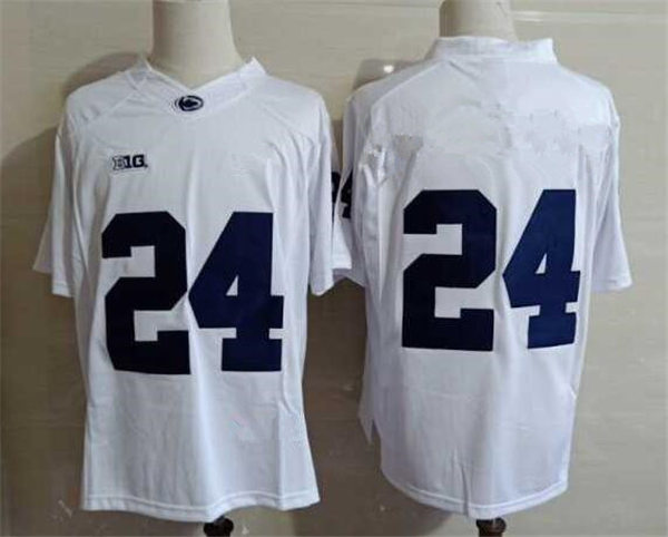 Mens Penn State Nittany Lions #24 Keyvone Lee  Nike White College Football Game Jersey