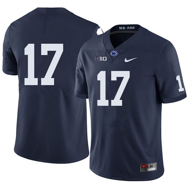 Mens Penn State Nittany Lions #17 Mason Stahl Nike Navy College Football Game Jersey 