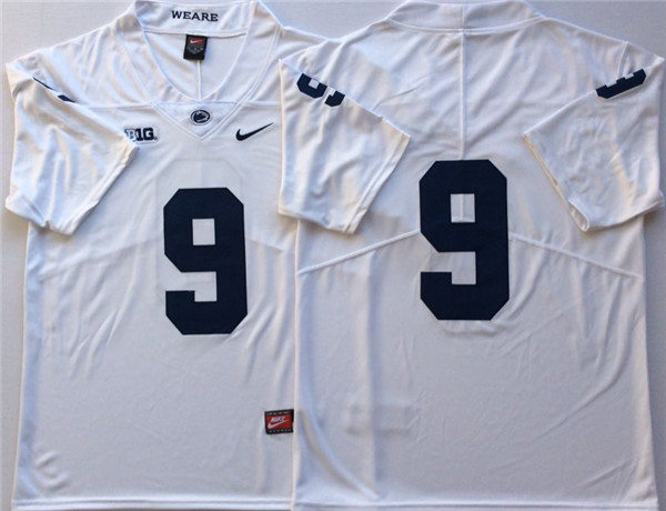 Mens Penn State Nittany Lions #9 Joey Porter Jr. Nike White College Game Football Jersey