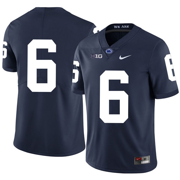 Mens Penn State Nittany Lions #6 Zakee Wheatley Nike Navy College Football Game Jersey 