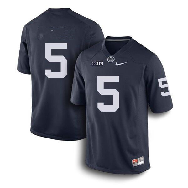 Mens Penn State Nittany Lions #5 Tariq Castro-Fields Nike Navy College Game Football Jersey 