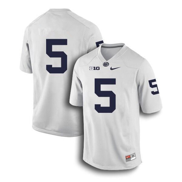 Mens Penn State Nittany Lions #5 Tariq Castro-Fields Nike White College Game Football Jersey