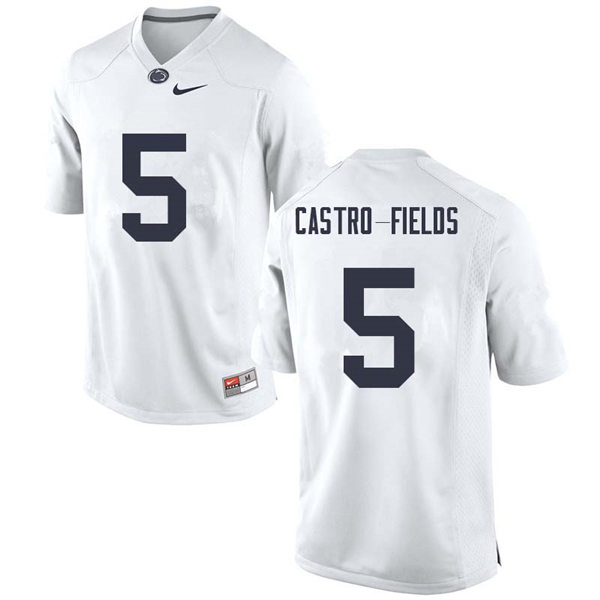 Mens Penn State Nittany Lions #5 Tariq Castro-Fields Nike White with Name College Football Jersey 