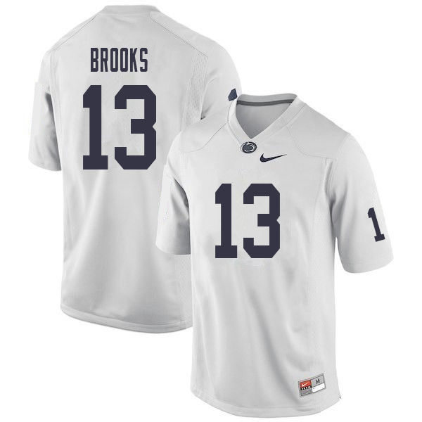 Mens Penn State Nittany Lions #13 Ellis Brooks Nike White with Name College Football Jersey 